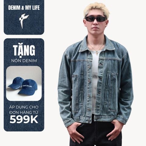URBAN BLUE JACKET, Chất Denim Phong Cách Retro Vintage Dễ Phối Đồ (AJ19)