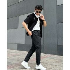 Quần jean nam lưng chun 3 màu basic dáng fit chân, quần bò từ sợi cotton denim dày dặn, bền bỉ