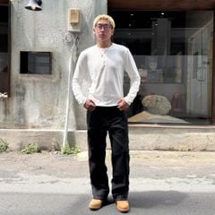 Quần jean nam phối viền DENIM & MY LIFE túi nắp ống suông streetwear, Straight Jean