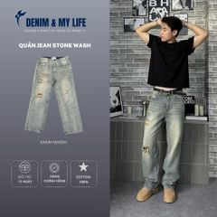 Quần Jeans Stone Wash Series DENIM & MY LIFE Form Loose Fit (QJ21)
