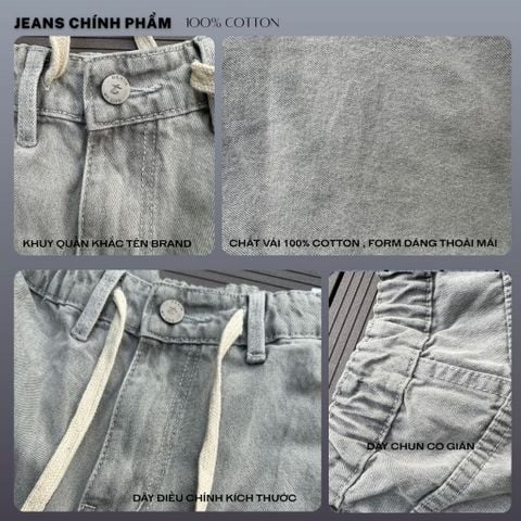 Quần Short Jeans DENIM & MY LIFE UNISEX Nam Nữ Denim Cotton Cao Cấp