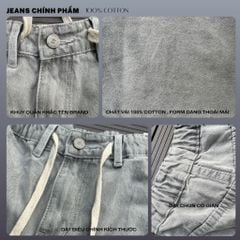 Quần Short Jeans DENIM & MY LIFE UNISEX Nam Nữ Denim Cotton Cao Cấp
