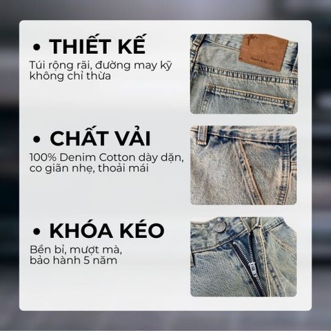 QUẦN CARPENTER JEAN DENIM & MY LIFE , ĐƯỜNG MAY NỔI BẬT, CHẤT DENIM DÀY CHUẨN TREND (QJ18)