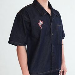 DML x DMH [Deal Độc Quyền]Bộ Short Jeans Denim Cao Cấp Venom Denim Quần Short Baggy Và Áo Form Boxy Denim Thêu - Trẻ Trung năng Động Cá Tính (SDN04)