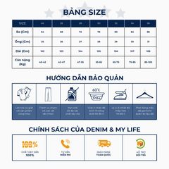 Quần jean suông unisex DENIM BIG POCKET PANTS 2 màu xanh đen 100% cotton dày dặn
