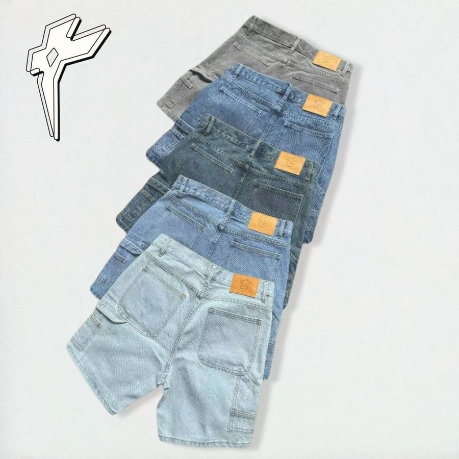 Quần short jean nam thiết kế độc quyền với nhiều túi, dáng thể thao năng động, quần đùi bò thể thao