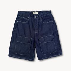 Quần Baggy Short Jean nam nữ Denimmylife ống rộng, Quần Jeans Short túi hộp phong cách (QSJ09)