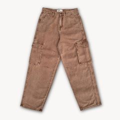 Quần Jeans Ống Rộng Nam Nữ Màu Nâu Đất Style Hàn Quốc, Quần Cargo Pant tôn dáng Denimmylife (QJ22)