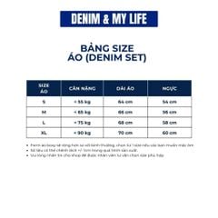 Áo sơ mi DENIM & MY LIFE boxy unisex chất vải denim cotton dày dặn (SM02)