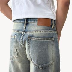 Quần Jeans Stone Wash DENIM & MY LIFE Nam Nữ Series Form Loose Fit (QJ21)