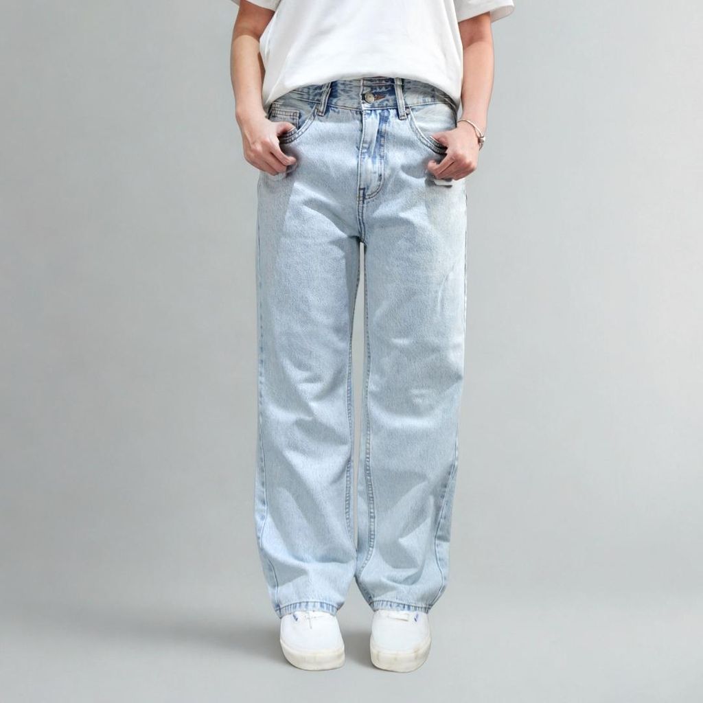 QUẦN JEAN UNISEX BASIC ỐNG SUÔNG, CHẤT DENIM MỀM, THIẾT KẾ DÁNG CHUẨN TREND (QJ17)