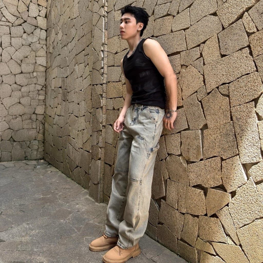 QUẦN CARPENTER JEAN DENIM & MY LIFE , ĐƯỜNG MAY NỔI BẬT, CHẤT DENIM DÀY CHUẨN TREND (QJ18)