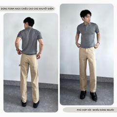 Quần jeans Double Knee DENIM & MY LIFE Chất Denim Cotton cao cấp ,form suông (QJ03)