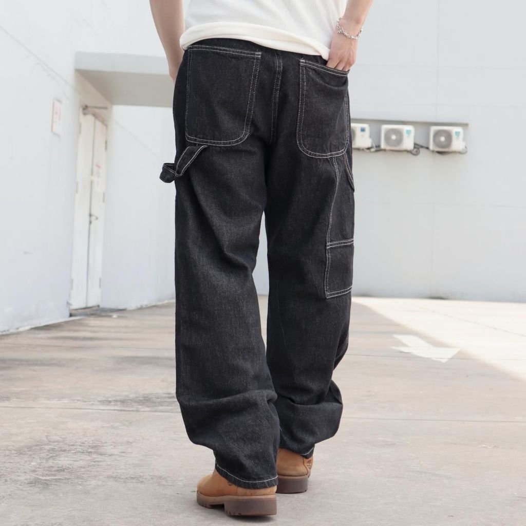 QUẦN CARPENTER JEAN, FORM BAGGY ỐNG SUÔNG, ĐƯỜNG MAY NỔI BẬT, CHẤT DENIM DÀY CHUẨN TREND (QJ18