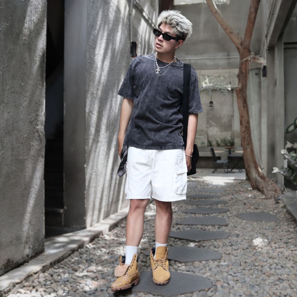 Quần Short Pocket DENIM & MY LIFE Trắng (QSJ06)