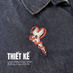 Áo sơ mi tay ngắn DENIM & MY LIFE unisex denim form boxy chất vải denim cotton dày dặn (SM01)