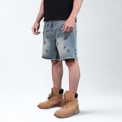 Quần Short jeans DENIM & MY LIFE unisex vải denim cotton form relax ngắn trên gối