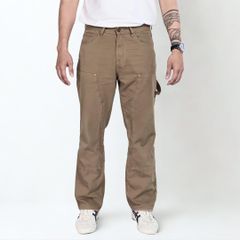 Quần Jean Nam Double Knee Nâu Chất Denim cotton Cao Cấp | Quần Jeans Nam Ống Suông Phong Cách Trẻ Trung Năng Động | Nam Nữ Đều phù Hợp( QJ03)