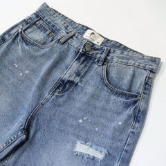 Quần Jeans Rách Gối DENIM & MY LIFE Dust Fade Wash Bụi Streetwear