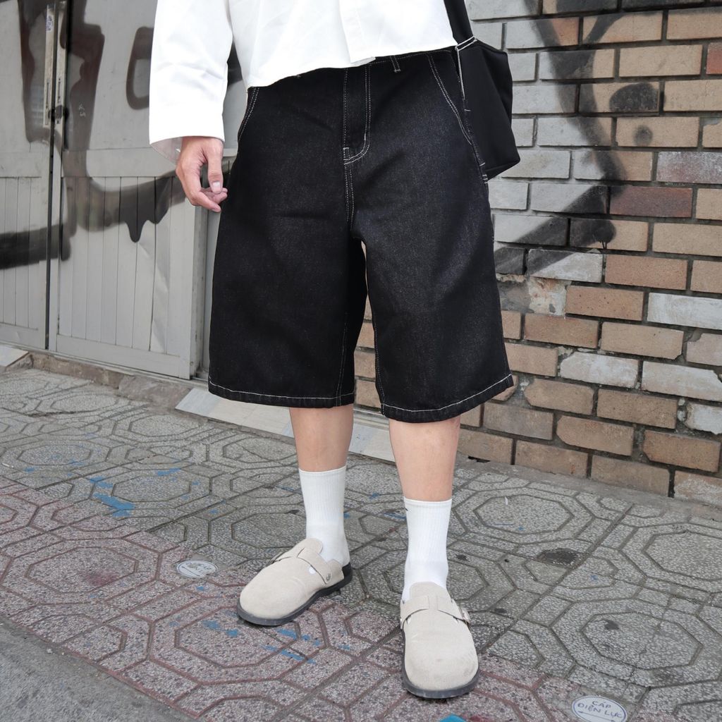 Quần Short Baggy Denim Nam Nữ - Chất Cotton Denim Chính Phẩm Cao Cấp Dày Dặn Denim My Life (QSJ01.1)