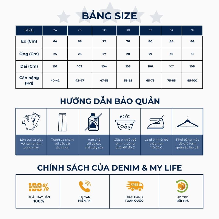 Quần jean unisex dáng suông ống rộng phong cách streetwear STRIPED DÀI dày dặn