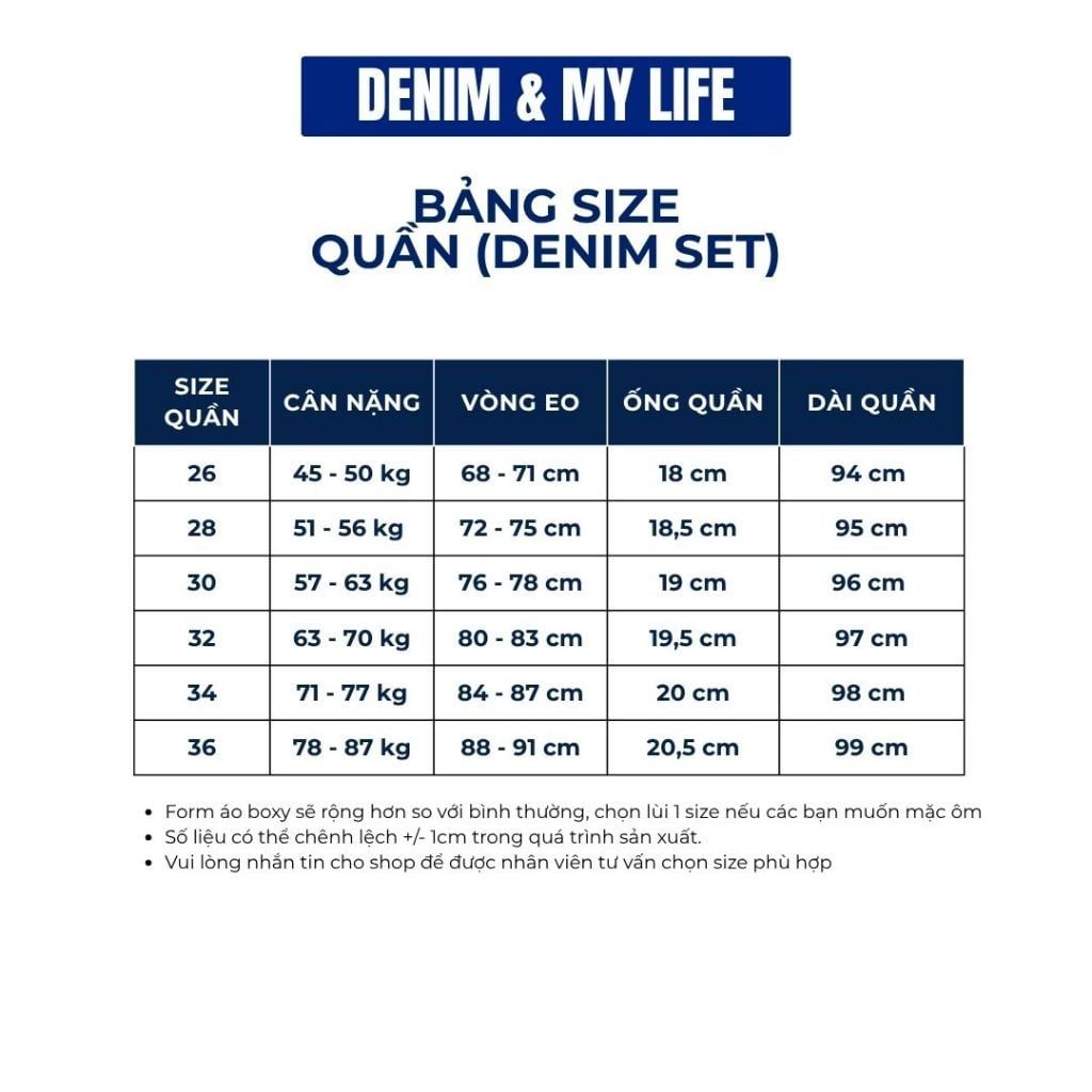 Quần Jeans DENIM & MY LIFE nam ống suông vải denim cotton (QJ13)