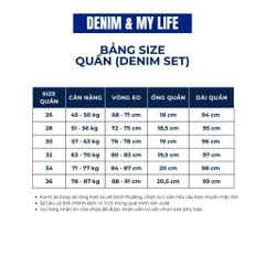Quần Jeans DENIM & MY LIFE nam ống suông vải denim cotton (QJ13)