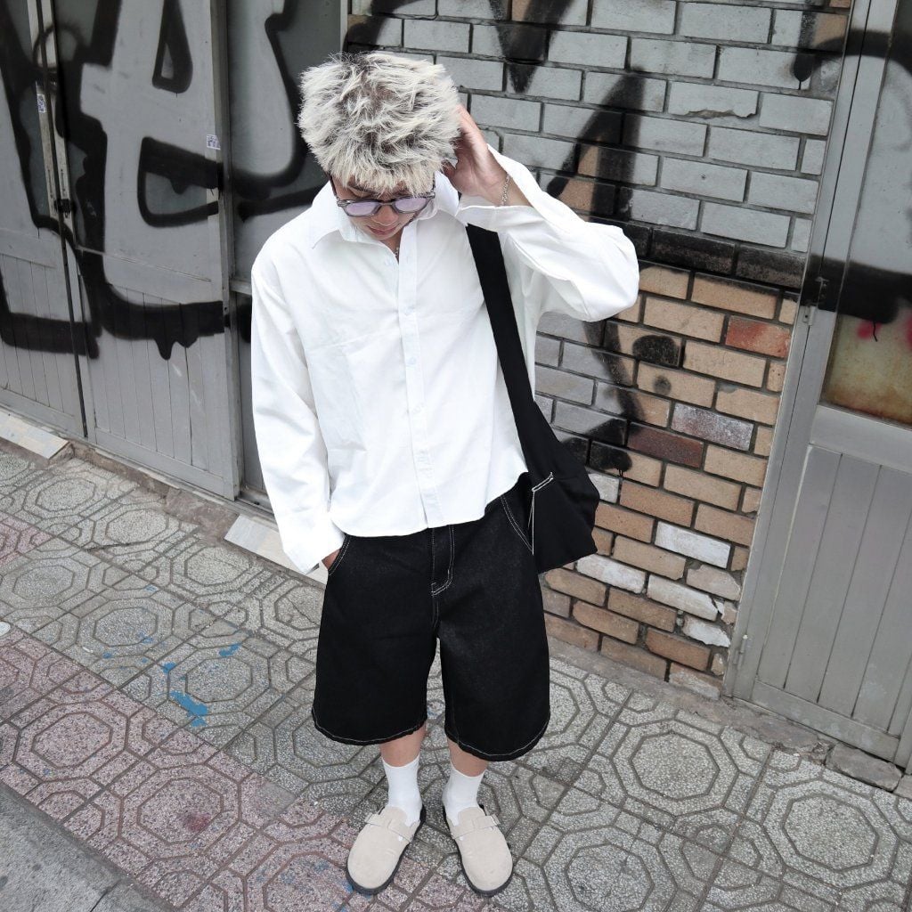 Quần Short Jean Baggy DENIM & MY LIFE nam nữ nhiều màu chất Cotton cao cấp