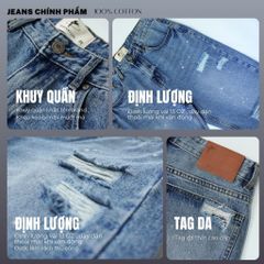 Quần Jeans Rách Gối DENIM & MY LIFE Dust Fade Wash Bụi Streetwear