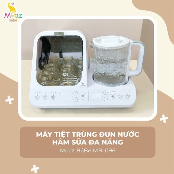  Máy tiệt trùng đun nước hâm sữa đa năng Moaz Bébé MB-096 