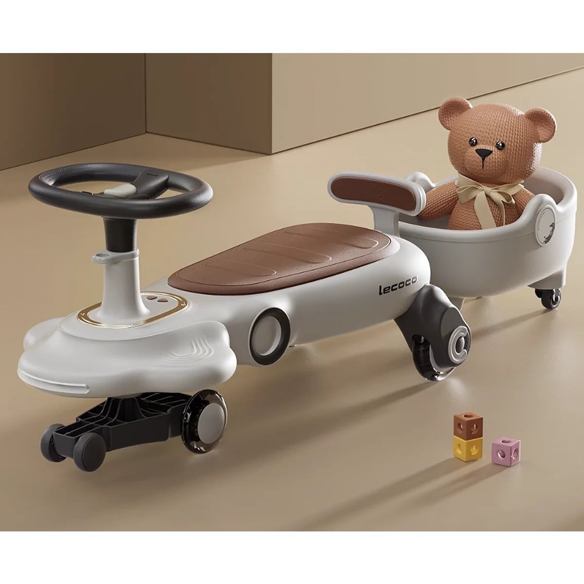  Xe Lắc kèm đuôi kéo Lecoco Swing Car Figg F2 