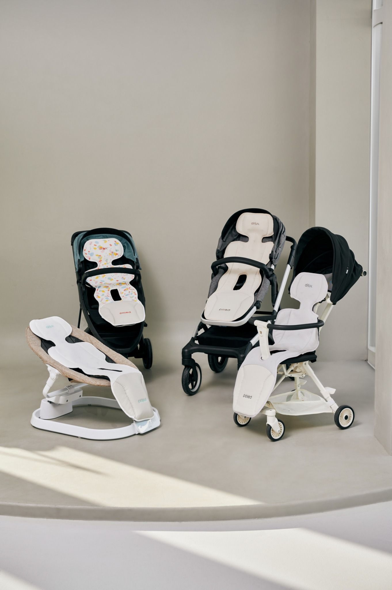  Tấm Lót Xe Đẩy / Ghế Ô Tô Poled Airluv Lollipop Điều Hòa Làm Mát Cho Bé 