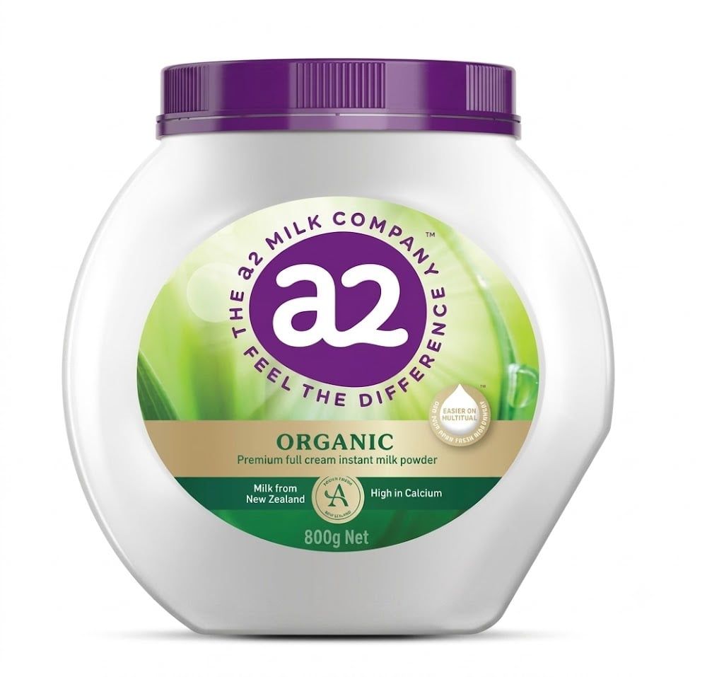  Sữa Bột A2 Nguyên Kem Hữu Cơ Cao Cấp A2 Organic Premium Full Cream (800g) 