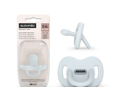  Ti Giả Suavinex Silicone Nguyên Khối (0-6M) 