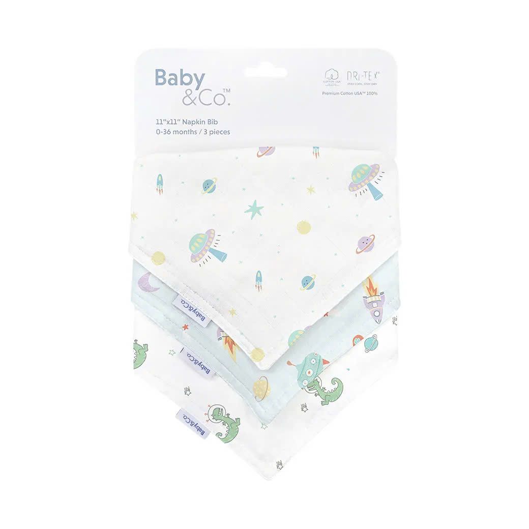  Set 3 Yếm Vải Baby&Co. Cho Bé (28x28 cm) 