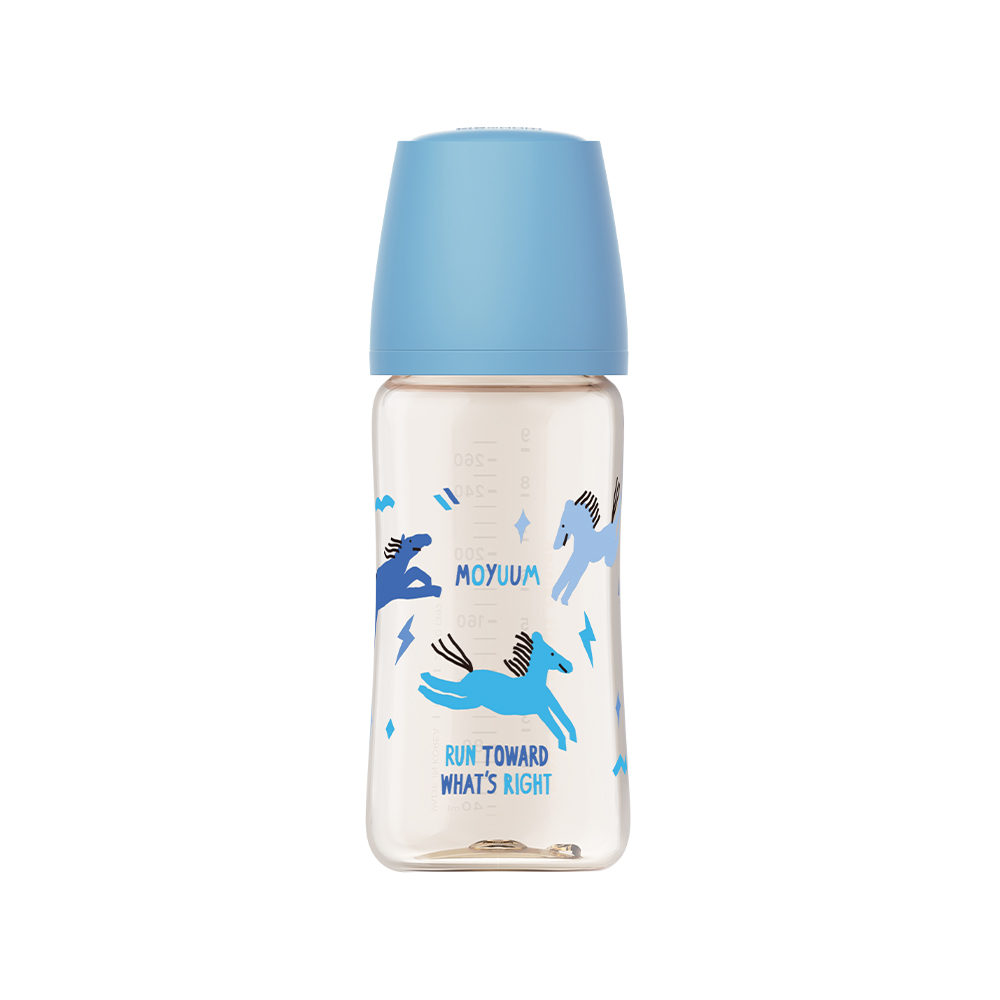  Bình Sữa PPSU Moyuum Thế hệ 3 - Mẫu Ngựa Aqua Blue 