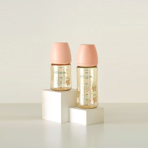  Bình Sữa PPSU Cổ Rộng Moyuum Ogu Hồng 