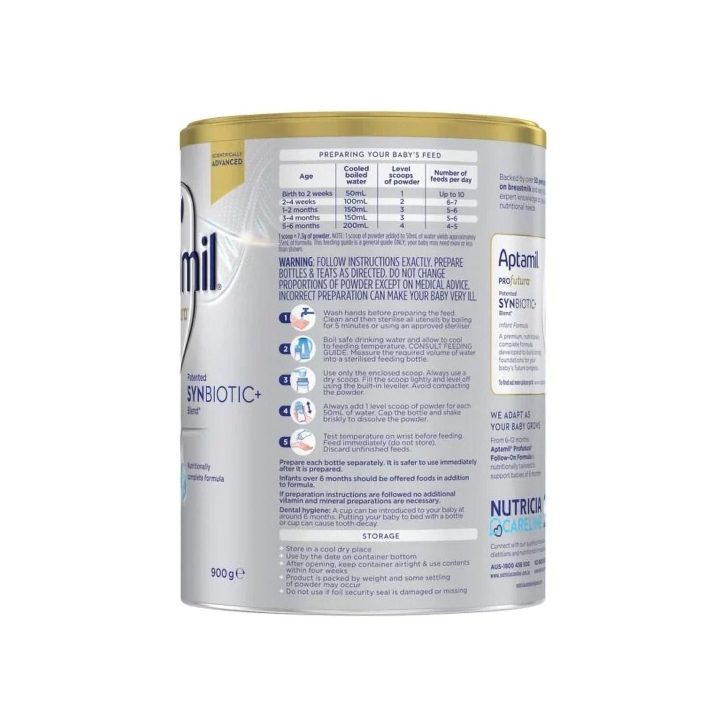  Sữa bột Aptamil Profutura Úc số 1 cho bé từ 0-6 tháng (900g) - CT 