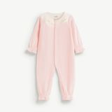  Bodysuit áo liền quần MamaCheri bé gái bo gấu tay 