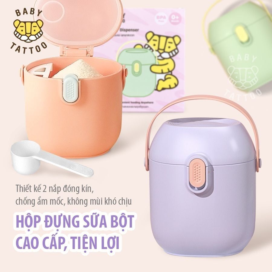  Hộp Đựng Sữa Bột Cao Cấp Baby Tattoo 