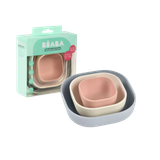  Set 3 Bát Ăn Dặm Silicone Béaba Cho Bé Từ 4M+ 