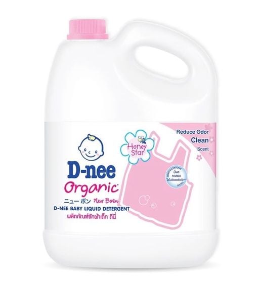  Nước Giặt Quần Áo Em Bé Dnee Hồng - Honey Star 3L 