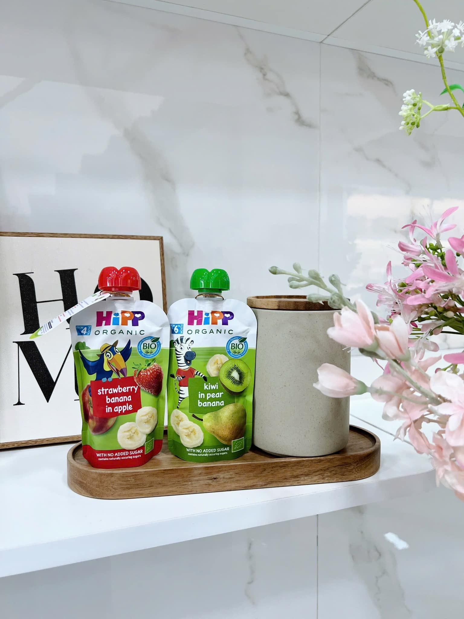  Trái cây nghiền hữu cơ HiPP (6M+) - Kiwi, Lê, Chuối 