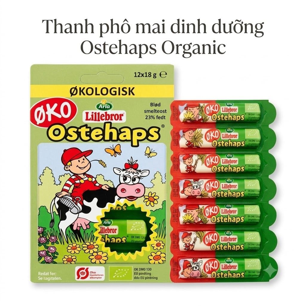  Phô Mai Que Hữu Cơ Arla Lillebror Ostehaps Organic Cheese Sticks - VINAQUICK 