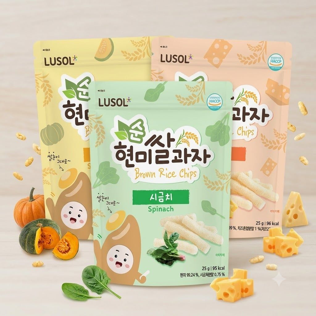  Bánh gạo lứt Lusol hữu cơ bổ sung lợi khuẩn (6M+) 