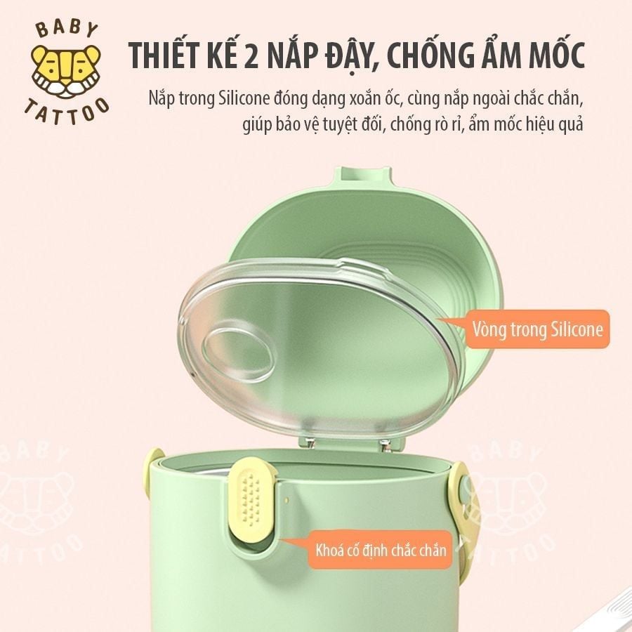  Hộp Đựng Sữa Bột Cao Cấp Baby Tattoo 