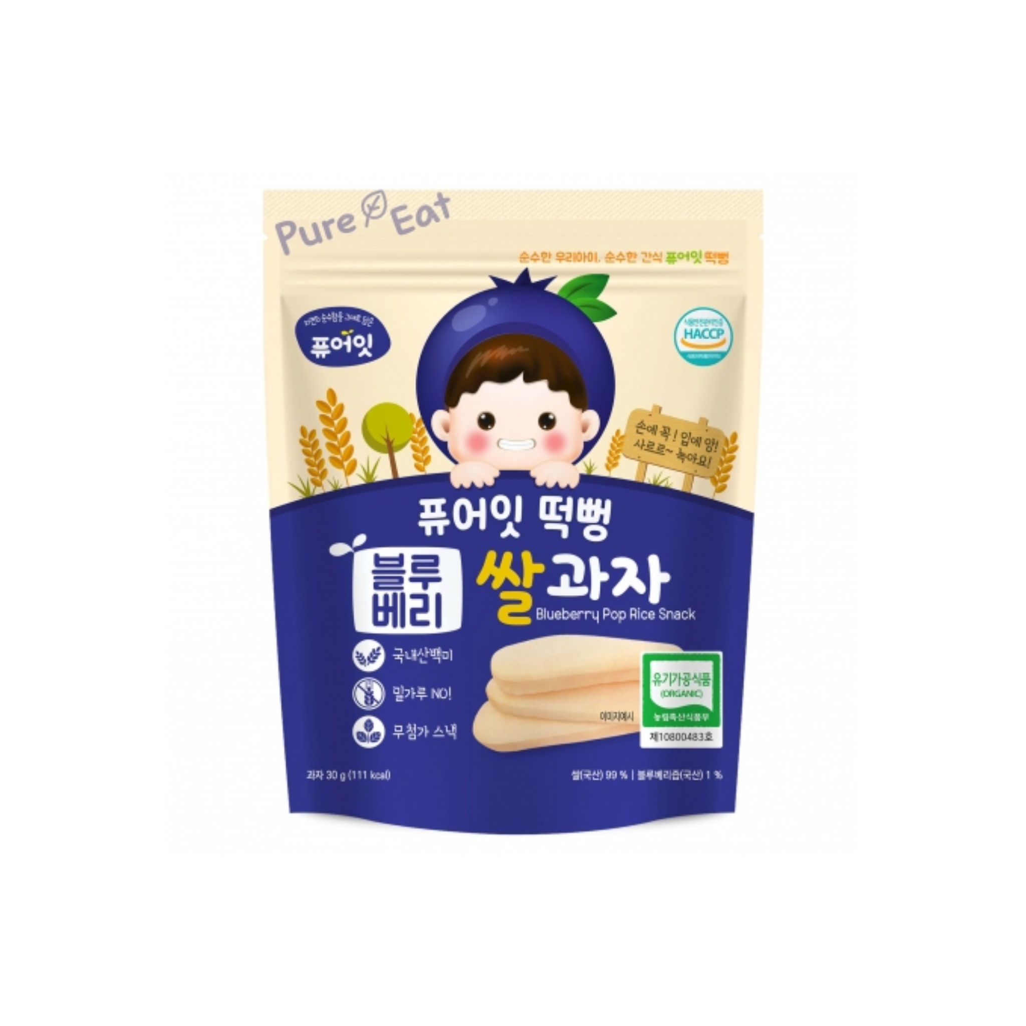  Bánh Gạo Hữu Cơ Dạng Dẹt Naebro Pure Eat 30g 