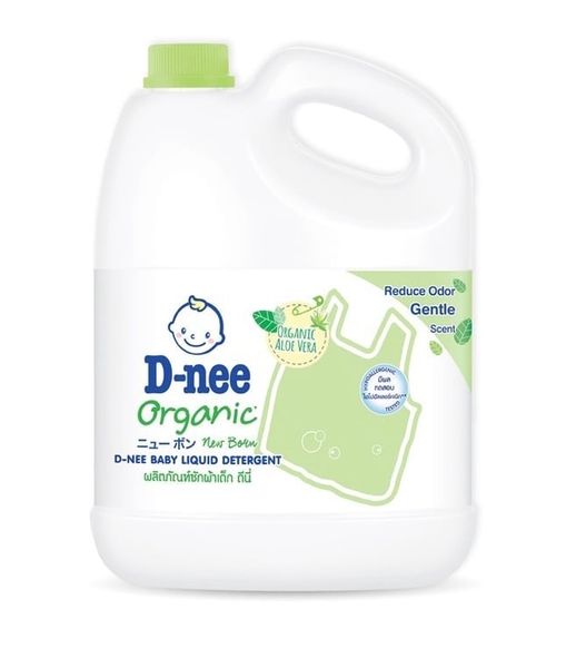  Nước Giặt Quần Áo Em Bé Dnee Xanh Lá - Organic Aloe Vera 3L 