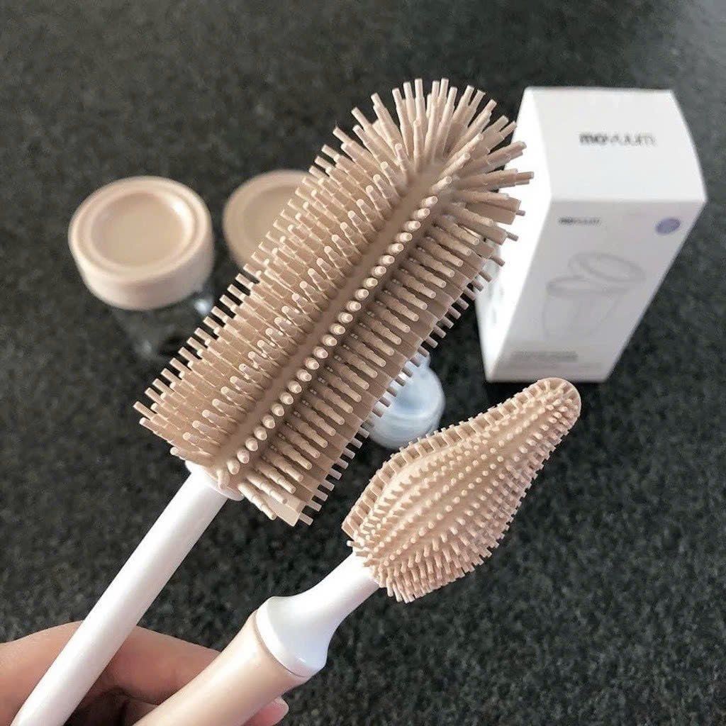  Set 2 Cọ Rửa Bình Sữa Silicon Moyuum 