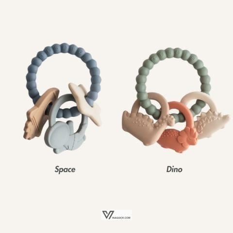  Bộ Vòng Đồ Chơi Gặm Nướu Mushie Teething Ring 